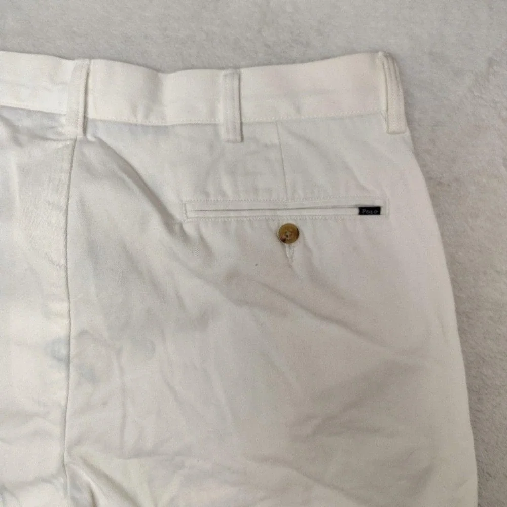 Polo Ralph Lauren Pants Mens 34x34 White Chino Classic Fit Stretch Pockets READ